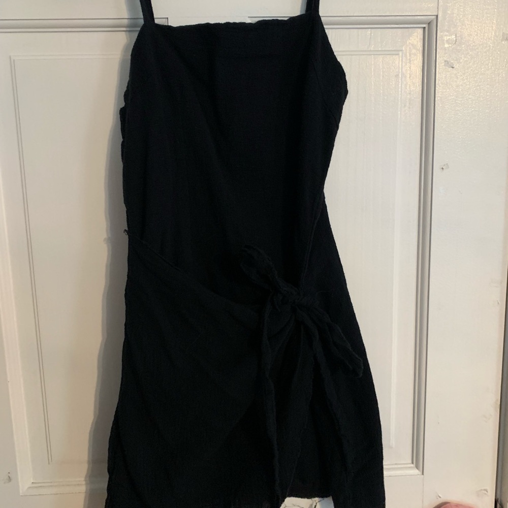 Black Princess Polly wrap dress